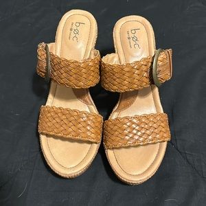 B.O.C camel color wedge sandals
